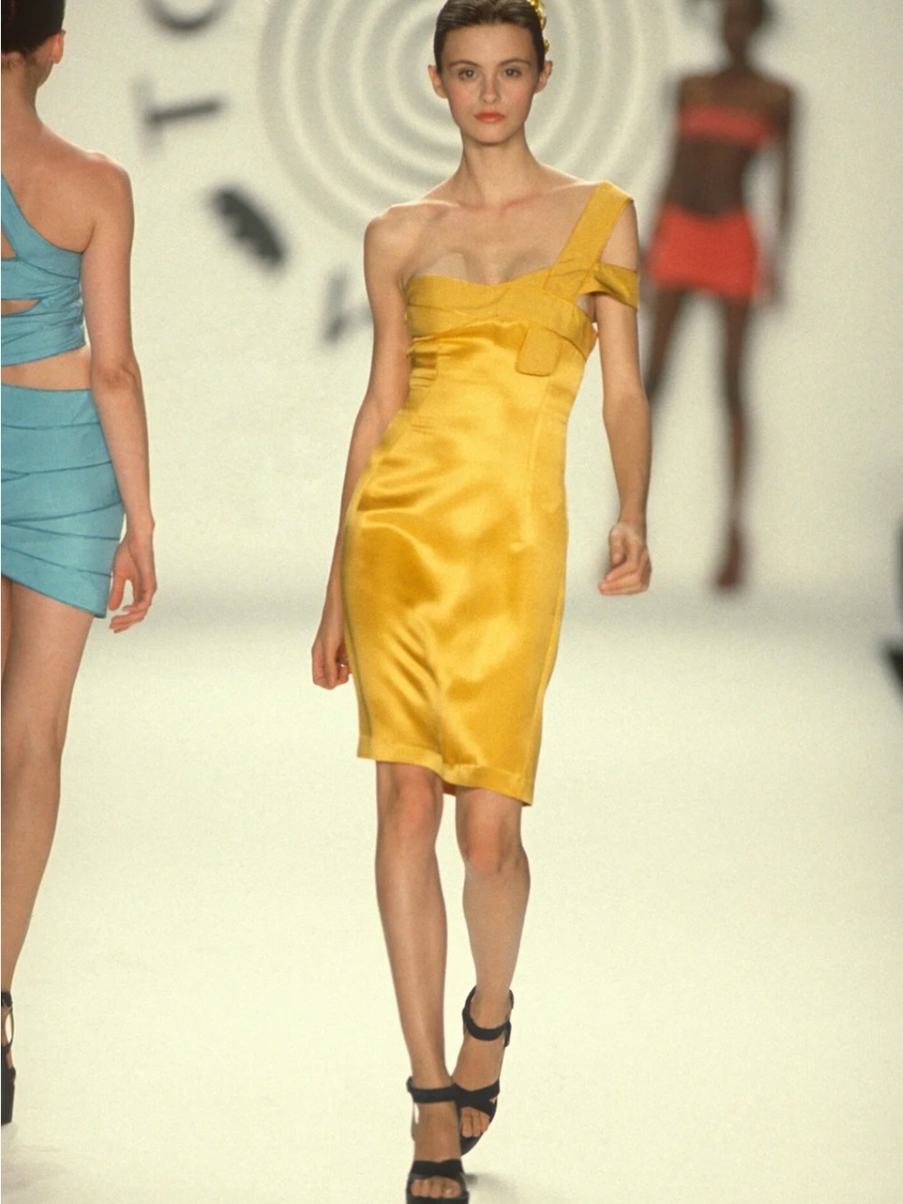 TODD OLHAM RARE SPRING 1998 YELLOW RUNWAY DRESS